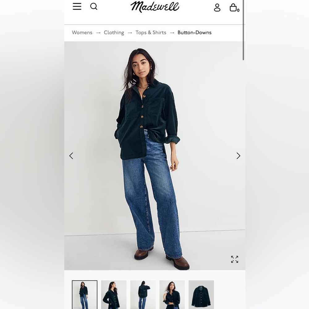 Madewell Corduroy Kentwood Oversized Shirt-jacket